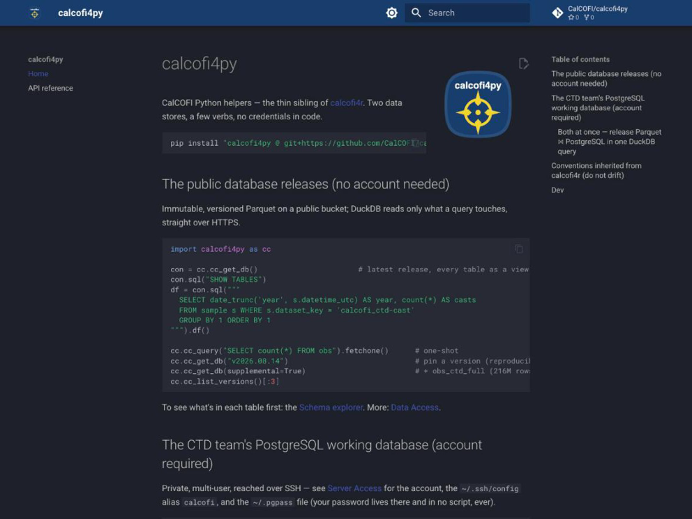 Screenshot of calcofi4py