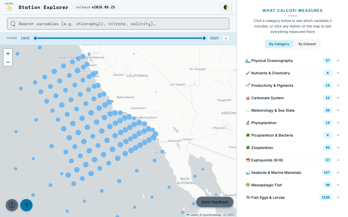 Screenshot of Station Explorer (light theme)