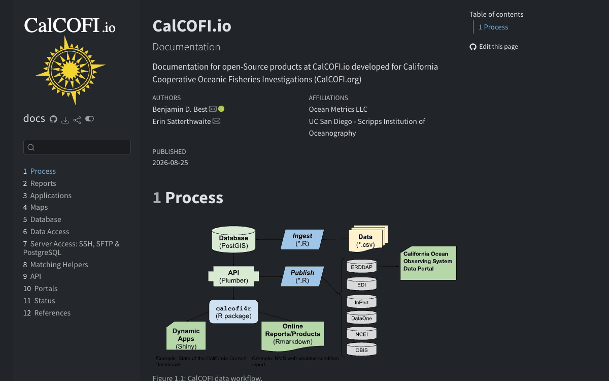 Screenshot of docs (dark theme)
