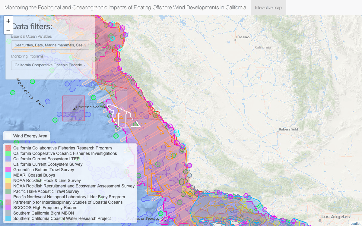Screenshot of Offshore Wind Monitoring